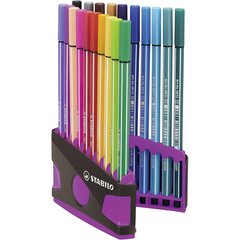 Flomasterių rinkinys Stabilo Pen 68 violetiniame dėkle, 20 vnt. kaina ir informacija | Piešimo, tapybos, lipdymo reikmenys | pigu.lt
