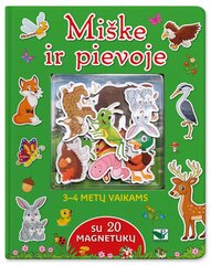 Miške ir pievoje. Su 20 magnetukų. 3-4 metų vaikams цена и информация | Развивающие книги | pigu.lt