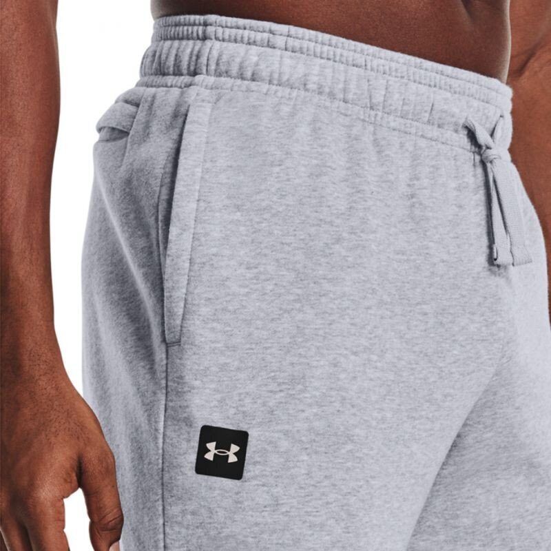 Sportinės kelnės vyrams Under Armor Rival Fleece Jogger M 1357 128 011, pilkos kaina ir informacija | Sportinė apranga vyrams | pigu.lt