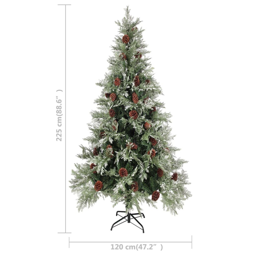 Kalėdų eglutė su kankorėžiais, 225 cm kaina ir informacija | Eglutės, vainikai, stovai | pigu.lt