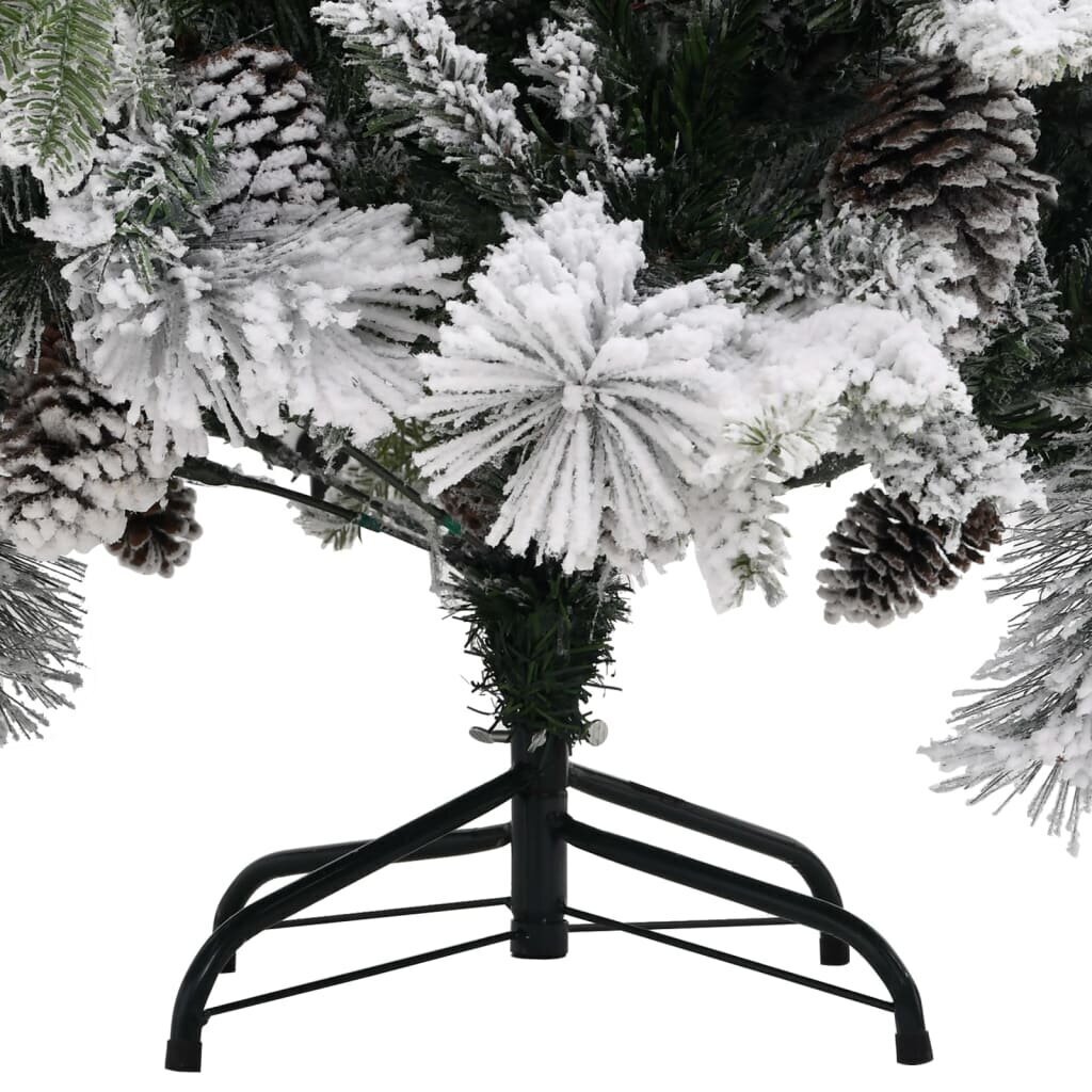 Kalėdų eglutė su sniegu/kankorėžiais, 150 cm kaina ir informacija | Eglutės, vainikai, stovai | pigu.lt
