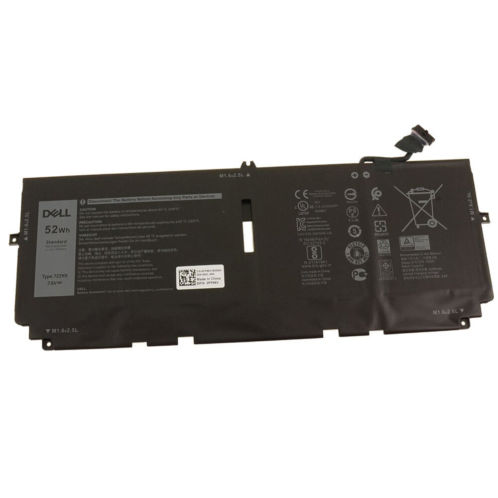 Dell XPS 13 9300, 9310, 4-cell 52Wh, 722KK цена и информация | Akumuliatoriai nešiojamiems kompiuteriams | pigu.lt