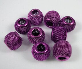 Metaliniai Mesh karoliukai, 12x10 mm, 1 vnt. kaina ir informacija | Papuošalų gamybai, vėrimui | pigu.lt