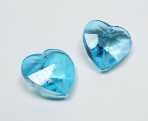 Kristalo pakabukas Širdelė, 18 mm, 1 vnt. kaina ir informacija | Papuošalų gamybai, vėrimui | pigu.lt