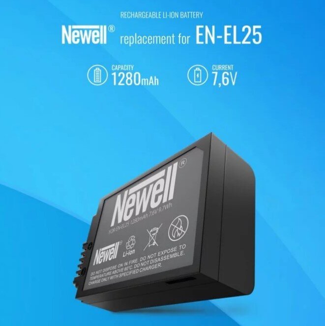 Newell Nikon EN-EL25 kaina ir informacija | Akumuliatoriai fotoaparatams | pigu.lt