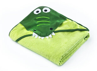 Мягкое банное полотенце Sensillo Water Friends Crocodile, 100x100, зеленый цена и информация | Товары для купания | pigu.lt