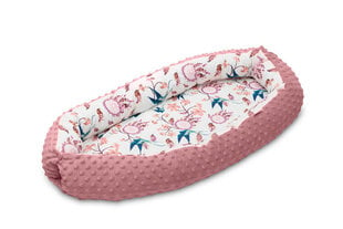 Гнездышко/кокон для новорожденных Sensillo retro, розовый. 70 x 30 см цена и информация | Детские подушки, конверты, спальники | pigu.lt