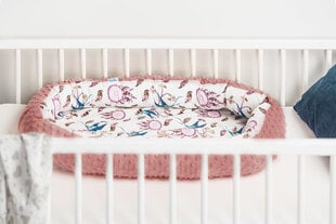Kūdikių lizdelis/kokonas Sensillo retro rožinis. 70x30cm kaina ir informacija | Vokeliai, miegmaišiai, pagalvės | pigu.lt