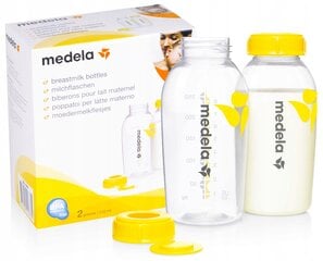 Pieno laikymo buteliukai Medela 0075, 250 ml, 2 vnt. kaina ir informacija | Medela Vaikams ir kūdikiams | pigu.lt