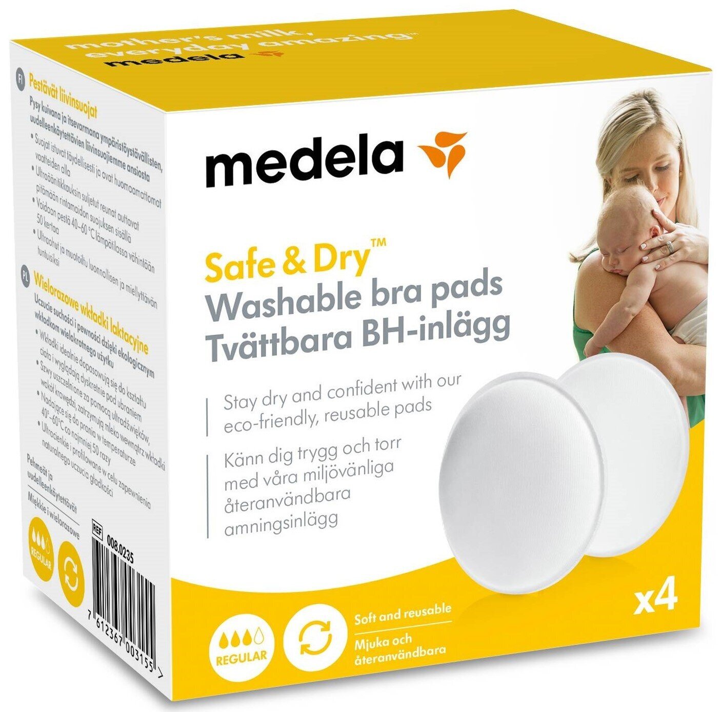 Многоразовые прокладки для груди Medela, 4 штуки цена | pigu.lt