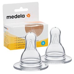 Соски силиконовые Medela 2269, размер S, 2 штуки цена и информация | Medela Товары для детей и младенцев | pigu.lt