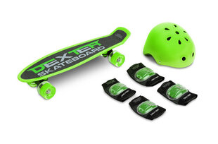Скейтборд DEXTER + шлем и защита, зеленый цена и информация | Скейтборды | pigu.lt