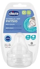 Žindukas Chicco Perfect 5 Physio, lėtas, 0+, 2vnt. kaina ir informacija | Buteliukai kūdikiams ir jų priedai | pigu.lt