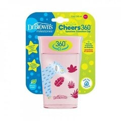 Gertuvė Dr. Browns Cheers 360 TC0109, 300 ml, rožinė kaina ir informacija | Buteliukai kūdikiams ir jų priedai | pigu.lt