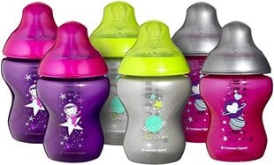 Buteliukų rinkinys mergaitėms Tommee Tippee, 6x260 ml, 0 mėn+ kaina ir informacija | Buteliukai kūdikiams ir jų priedai | pigu.lt