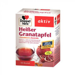 Maisto papildas Doppelherz Aktiv Heisser Granatapfel, 10 paketėlių kaina ir informacija | Vitaminai, maisto papildai, preparatai gerai savijautai | pigu.lt