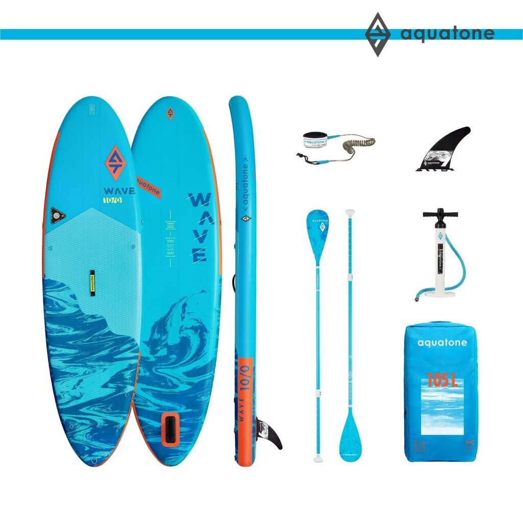 Pripučiama irklentė Aquatone Wave 2022, 305 cm, mėlyna kaina ir informacija | Irklentės, vandens slidės ir atrakcionai | pigu.lt
