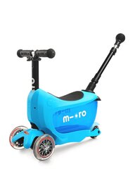 Vaikiškas paspirtukas Micro Mini2go Deluxe Plus, mėlynas цена и информация | Самокаты | pigu.lt