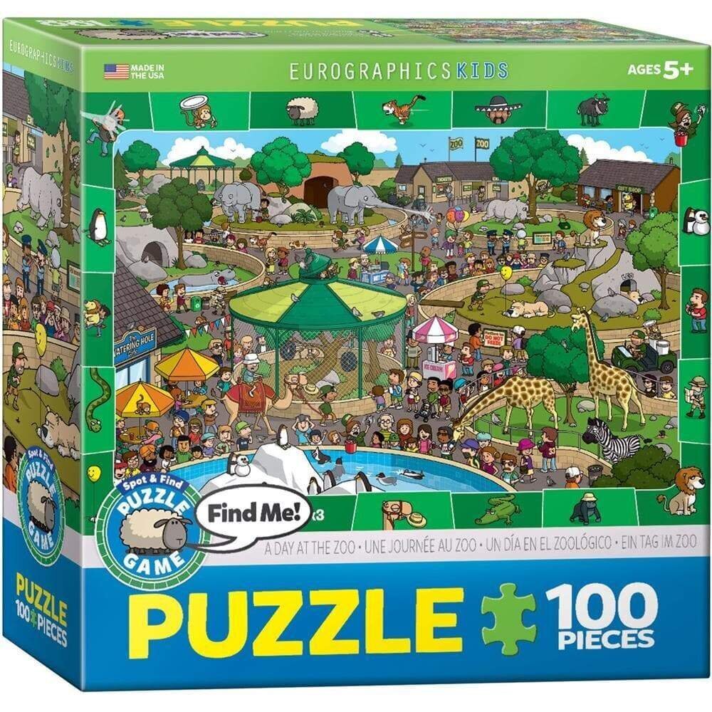 Dėlionė Eurographics, 6100-0542, A Day at the Zoo, 100 d. цена и информация | Dėlionės (puzzle) | pigu.lt