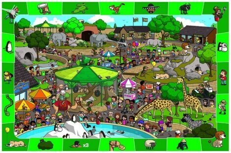 Dėlionė Eurographics, 6100-0542, A Day at the Zoo, 100 d. цена и информация | Dėlionės (puzzle) | pigu.lt