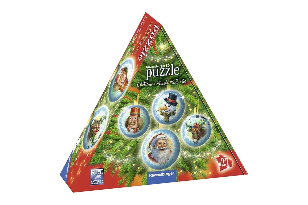 Dėlionių rinkinys Kalėdiniai žaisliukai, 27 d. цена и информация | Dėlionės (puzzle) | pigu.lt