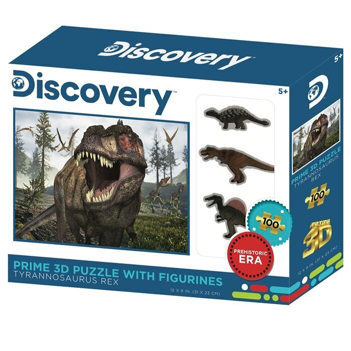 3D Dėlionė su figūrėlėm Dino T- REX, 100 d. kaina ir informacija | Dėlionės (puzzle) | pigu.lt