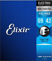 Stygos el. gitarai Elixir 12000 Polyweb 9-42 kaina ir informacija | Priedai muzikos instrumentams | pigu.lt