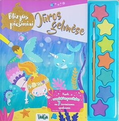 Blizgūs piešiniai. Jūros gelmėse цена и информация | Книжки - раскраски | pigu.lt