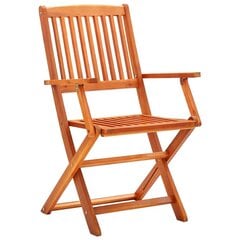 vidaXL Sulankstomos sodo kėdės, 6 vnt., rudos kaina ir informacija | Lauko kėdės, foteliai, pufai | pigu.lt