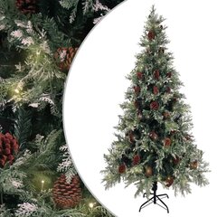 Kalėdinė eglutė su LED ir kankorėžiais 2.25 m цена и информация | Искусственные елки | pigu.lt