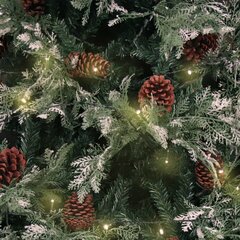 Kalėdinė eglutė su LED ir kankorėžiais 2.25 m kaina ir informacija | Eglutės, vainikai, stovai | pigu.lt