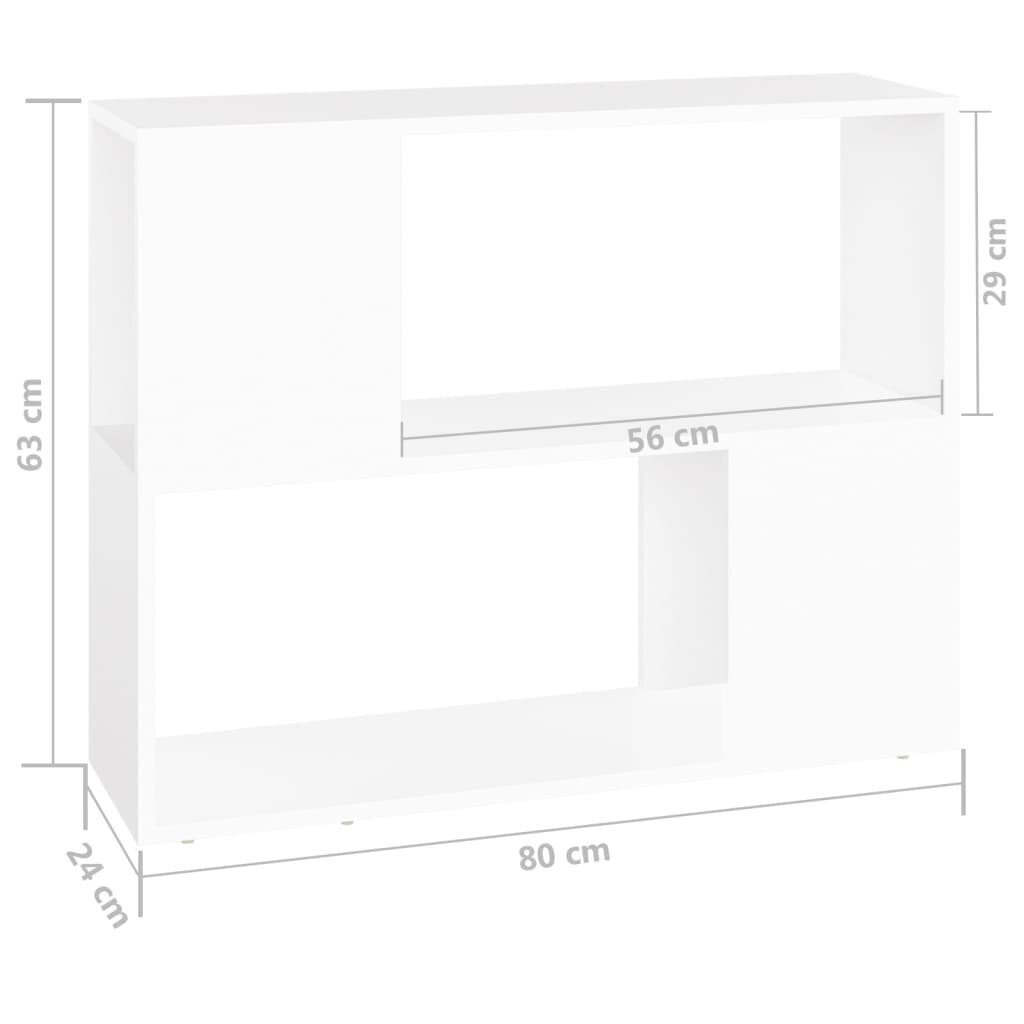 Televizoriaus spintelė, 80x24x63cm, baltos spalvos kaina ir informacija | TV staliukai | pigu.lt