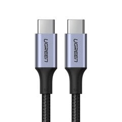 USB Type C - USB-кабель для зарядки и передачи данных Ugreen Power Delivery 100W Quick Charge FCP 5A, 3 м, серый (90120 US316) цена и информация | Кабели для телефонов | pigu.lt