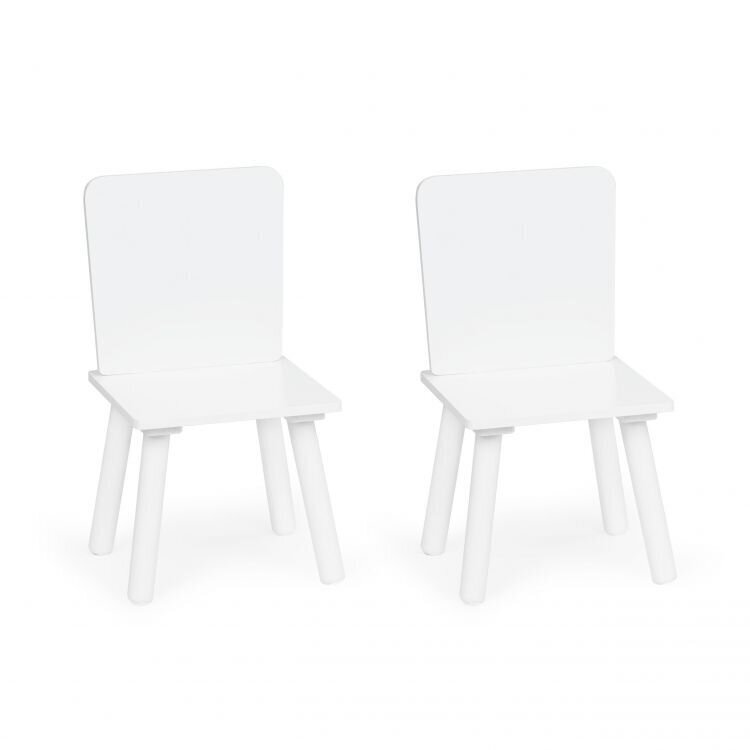 Vaikiškas staliuko ir kėdžių komplektas Ecotoys, baltas kaina | pigu.lt