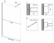 Dušo sienelė REA Aero Evo su lentynėle/kabykla, Black mat, 90,100,110,120 x195cm kaina ir informacija | Dušo durys ir sienelės | pigu.lt