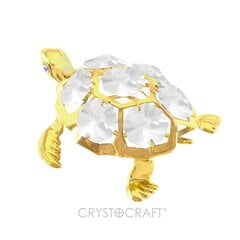 Черепаха с белыми кристаллами Swarovski цена и информация | Детали интерьера | pigu.lt