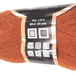 Mezgimo siūlai Lanoso Super Angora 100g; spalva 208 kaina ir informacija | Mezgimui | pigu.lt