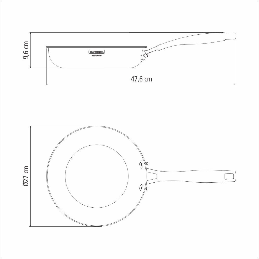 Tramontina GRANO grano keptuvė, 26 cm (2.20l) цена и информация | Keptuvės | pigu.lt