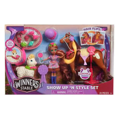 Žaisliukų rinkinys su arklio papuošimo aksesuarais, Winners Stable Show Up N Style, 53180 kaina ir informacija | Žaislai mergaitėms | pigu.lt