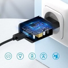 USB-зарядное устройство Choetech Quick Charge 3.0 Quick Charge 3.0 18Вт 3A, черное (Q5003) цена и информация | Зарядные устройства для телефонов | pigu.lt