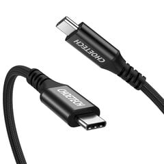 Кабель для быстрой зарядки Choetech USB Type C - USB Type C 3.1 Gen 2 100Вт Power Delivery, 2 м, черный (XCC-1007) цена и информация | Кабели для телефонов | pigu.lt