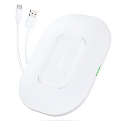 Беспроводное зарядное устройство Choetech Qi 15 Вт + USB-кабель - USB Type C, 1 м, белое (T550-F-V2) цена и информация | Зарядные устройства для телефонов | pigu.lt