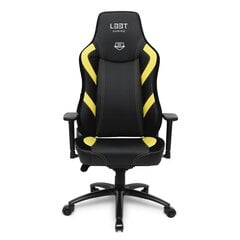 Игровое кресло L33T E-Sport Pro Excellence, черное/желтое цена и информация | Офисные кресла | pigu.lt