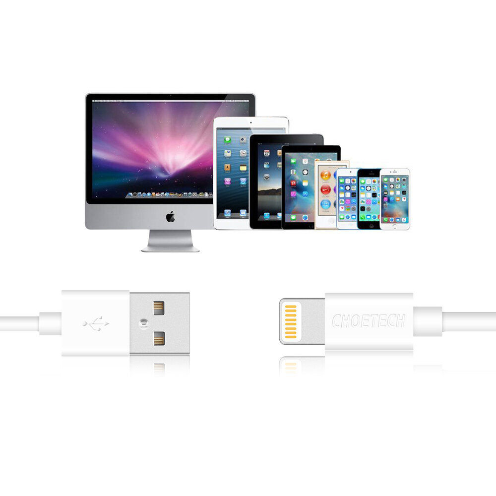 Laidas telefonui Choetech, USB-A, Lightning MFI 1.8m kaina ir informacija | Laidai telefonams | pigu.lt