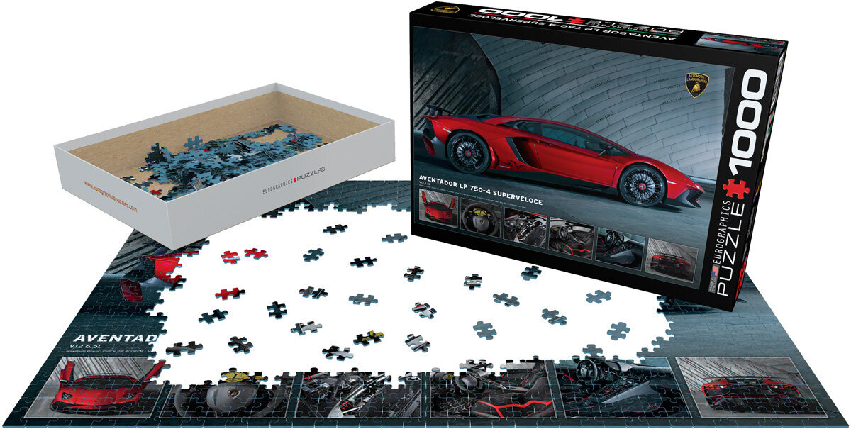 Dėlionė Eurographics, 6000-0871, Lamborghini Aventador 750-4 Superveloce, 1000 d. цена и информация | Dėlionės (puzzle) | pigu.lt