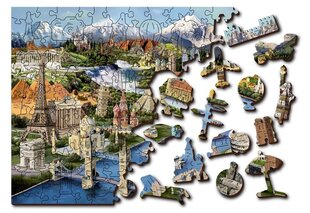 Деревянная головоломка World Landmarks, 600 дет. цена и информация | Настольные игры, головоломки | pigu.lt