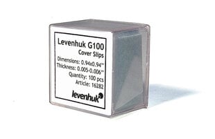 Стекла покровные Levenhuk G100, 100 шт. цена и информация | Телескопы и микроскопы | pigu.lt