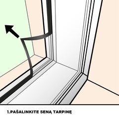 PVC langų ir durų tarpinė poliuretano putų pagrindu Q-LON + Freza, 25 m, balta kaina ir informacija | Stoglangiai | pigu.lt
