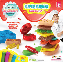 Plastilinas Gerardos Toys Super Burger, 4x30g kaina ir informacija | Lavinamieji žaislai | pigu.lt