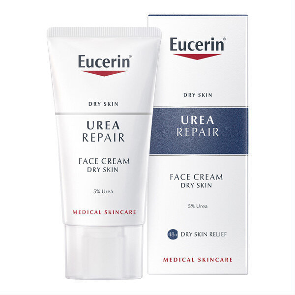 Veido kremas sausai odai su 5% šlapalo Eucerin UreaRepair, 50ml kaina ir informacija | Veido kremai | pigu.lt